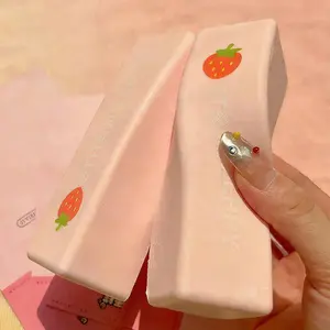 Strawberry Milk Stick PU Foam Slow Rebound Wet Soft Toy For Stress Relief And Release Bread Kneading Toy