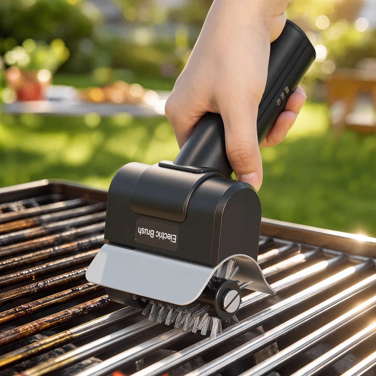 Portable Electric BBQ Grill Brush Set, 30W 600RPM Power Tool Set with Safety Lock, LED, Type-C Charge, 304 Stainless Steel for Indoor-Outdoor Barbecue Cleaning Multi-Tool Kit Cordless Oscillating
