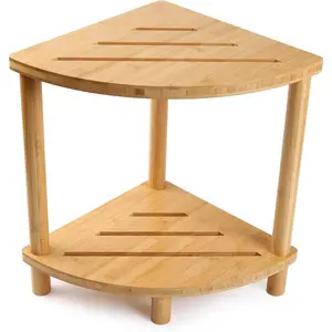 Corner Shower Stool for Inside Shower ,2-Tier Shower Foot Rest with Storage Shelf,Corner Shower Shelf Bench  Shaving ,Bath Seat,Gifts For Women Mom