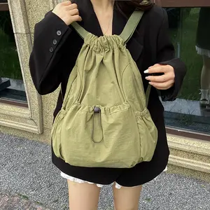 Spring and summer new casual backpack foldable storage outdoor lightweight drawstring bundle bag sports backpack men and women Pinky  Metacarpal Splint
