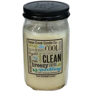 Swan Creek 100% Soy 24 Oz. Jar Candle - Sun-Kissed Linen