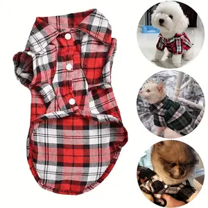 Cute Fashion Plaid Cat Shirt, Comfortable Pet Design, Perfect Gift for Cat Lovers, Durable High-Quality Fabric