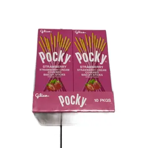 Glico Pocky Strawberry Covered Biscuit Sticks (10pack)