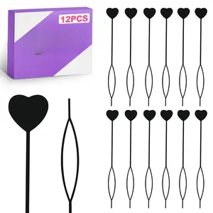 12 count Quick Hair Beader Tool for Braids - Bead Threader for Hair, Easy Loop Styling Kit for  Girls,  Hair Styling Essentials Kit