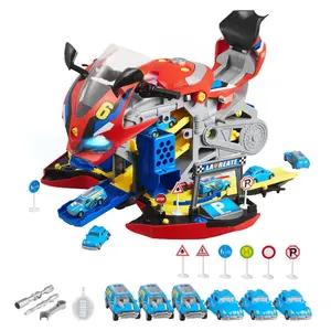 VEVOR Motorcycle Engine Toy, 25 Pieces, Motorcycle Mechanic Toy with Removable Parts, Lights Sounds, Simulated Riding Track Racing, Kids Mechanic Workshop Set for Toddler 3 Years and Up, BlueVEVOR Super Brand Day