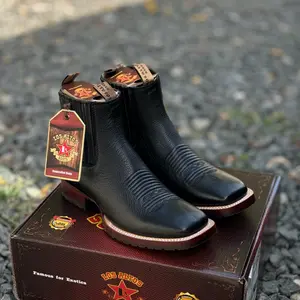 82TB WESTERN CHELSEA BLACK LOS ALTOS BOOTS TRACTOR SOLE