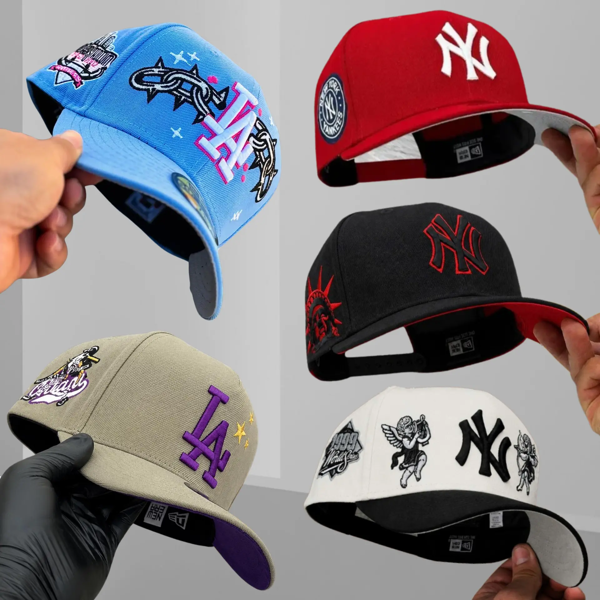 New Era MLB NY Yankees LA Dodgers Premium Vintage Lifestyle Baseball Cap – Adjustable 9FORTY 59FIFTY Curved Brim Snapback Hat, Embroidered Official Team Logo, Heritage Streetwear Design, Hip Hop Fashion Accessory, USA 2026 Edition