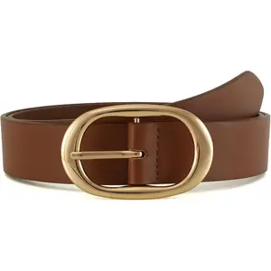 Women Belts for Jeans Dress Waist Belt for Ladies Oval Pin Buckle gold buckle