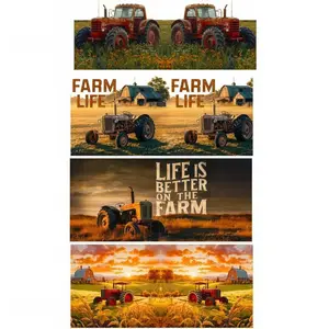 4pcs Farm Series UV DTF Cup Wraps Transfer Waterproof Sticker for Glass Cups Furniture Craft DIY Crafts Rub on Transfer Stickers for DIY Water Bottle Laptop Decal  Car Decals
