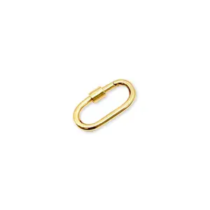 Charm Holder, Large Gold Carabiner