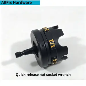 Electric Nut Remover Wrench, Long Bolt Ceiling Removal Tool, Alloy Nut Sleeve Socket for Quick Fastener Extraction