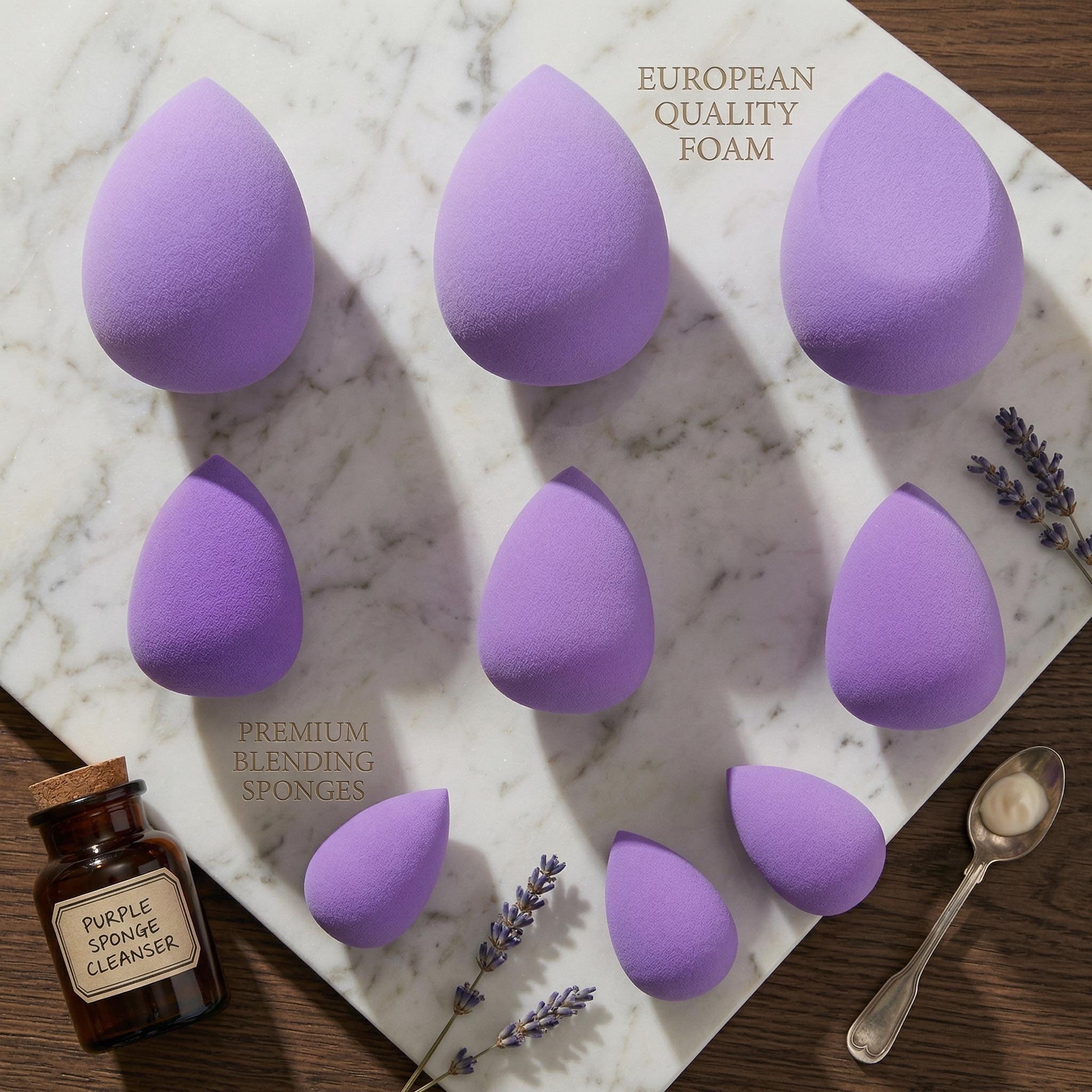 9-Piece Makeup Sponge Set | Large Mini Standard For Flawless Quick Makeup