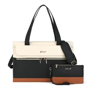 Laptop Bag for Women 17 Inch Tote Work Professional Leather Computer Briefcase Waterproof Handbag Shoulder Large Capacity Business Teacher Office Crossbody Purse