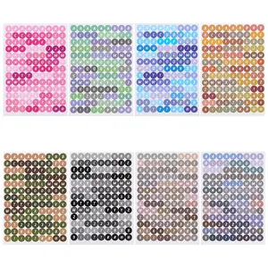 Alphabet stickers 10 sheets/pack teacher school color number dot mark sticker decorative self-adhesive alphabet sticker DIY Sticker Packs