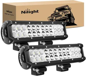 Nilight 2PCS 12-Inch 72W Spot-Flood Combo LED Work Lights - Aluminum Alloy, IP67 Rated, Bright Off-Road Underglow Lights for Automotive ATVs/SUVs/Trucks, Led Work Light