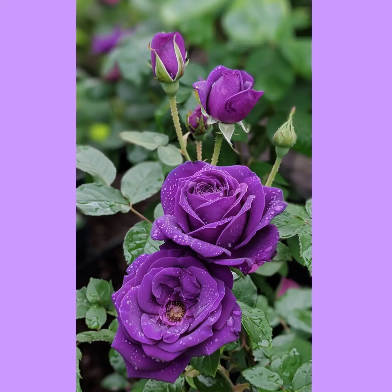 Purple rose seeds (200 seeds), with elegant and beautiful flowers, create your romantic garden.