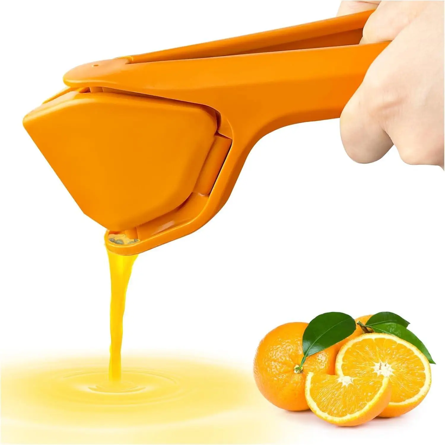 Manual Lemon Squeezer, 1 Count Effortless Manual Flat Lime Juicer Squeezer, Hand Citrus Press, Fruit & Vegetable Juicer for Home Kitchen