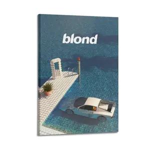Frank Ocean Blonde african wall art HomeDecor WallArt LivingRoom Canvas for Bedroom Decor Canvas Poster Aesthetic Office Bathroom Painting Picture Print Modern Family