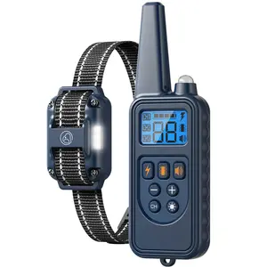 Dog Shock Collar Rechargeable Dog Training Collar with Beep Vibration Shock, Waterproof Anti-Bark Collar for Small Medium Large Dogs