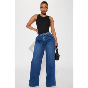 Finly Flowy Trouser Jeans - Dark Wash Finly Flowy Trouser Jeans - Dark Wash