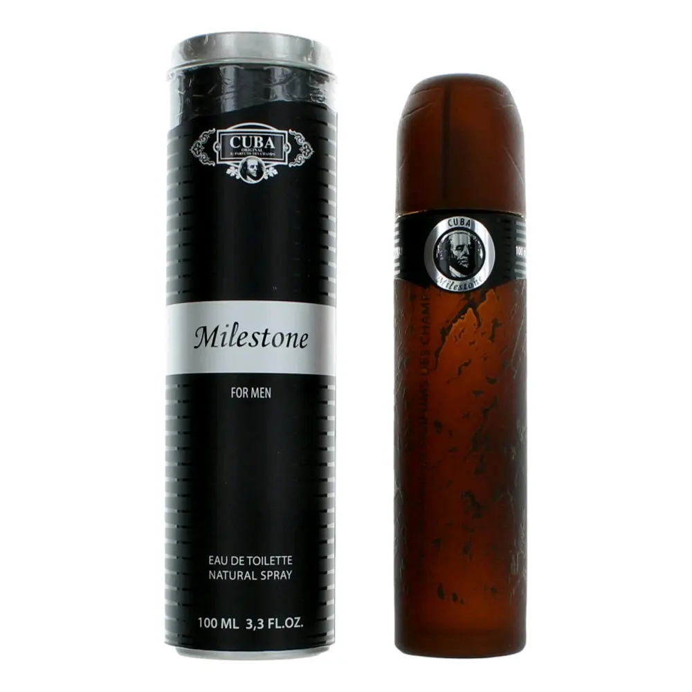 Cuba Milestone Men's Eau de Toilette Spray - 3.3 oz EDT with Jasmine, Blackcurrant, Rose Notes | Beauty & Personal Care Fragrance
