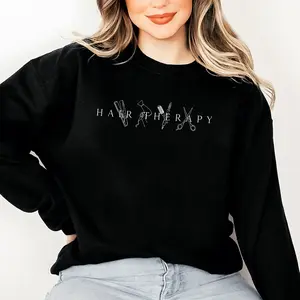 Hairstylist shirt Hairdresser Cosmetology Sweatshirt Beauty School Salon Gift hair therapist Shirt Everyday Pullover Hoo Hoodied Stylish Cotton Sweatshirt