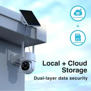 SOIADV Solar-Powered Outdoor Security Camera Wi‑Fi 6 – 2K HD 360° Pan/Tilt Camera with AI Detection, Color Night Vision, IP65 Weatherproof