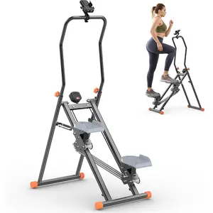 Stair Steppers with Resistance at Home Gym, Folding Vertical Climber Cardio Exercise Machine, Stair Climber for Full Body Workout with LED Display