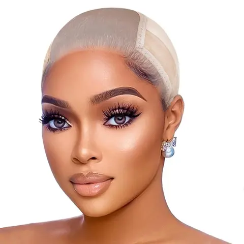 Lace Grip Wig Cap for Women, Transparent Lace Wig Caps, Non Slip Wig Caps for Keeping Wigs in Place, Adjustable Wig Cap with Grip Headband, Wig Accessories