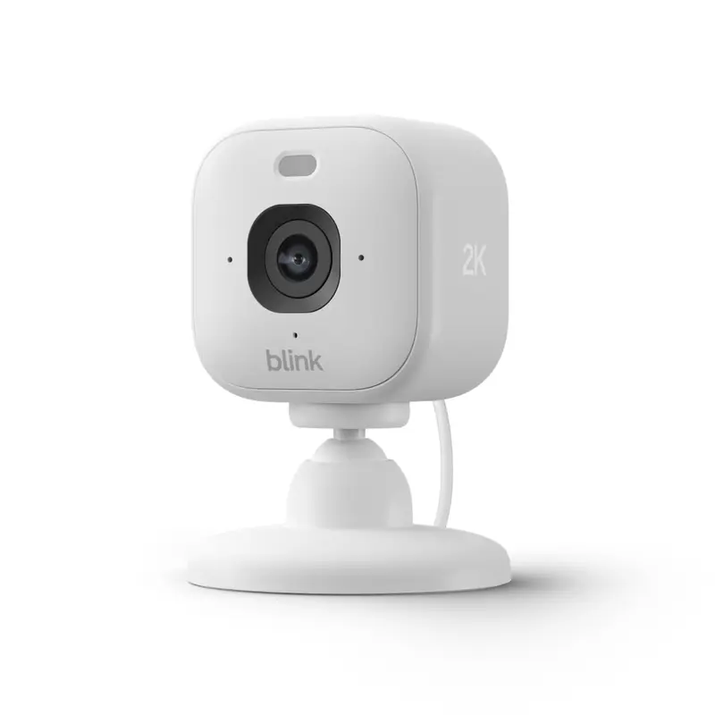 Blink Mini 2K+ Security Camera - 1 White HD Unit with 2-Way Audio, Alexa Compatibility, Built-in Light, Spotlight, Home Cameras Indoor, House Cameras Security Device