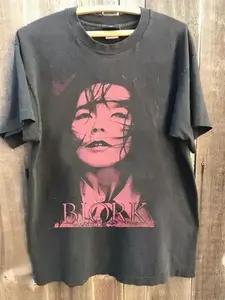 Bjork Band Graphic Charcoal Short Sleeve Unisex T-Shirt