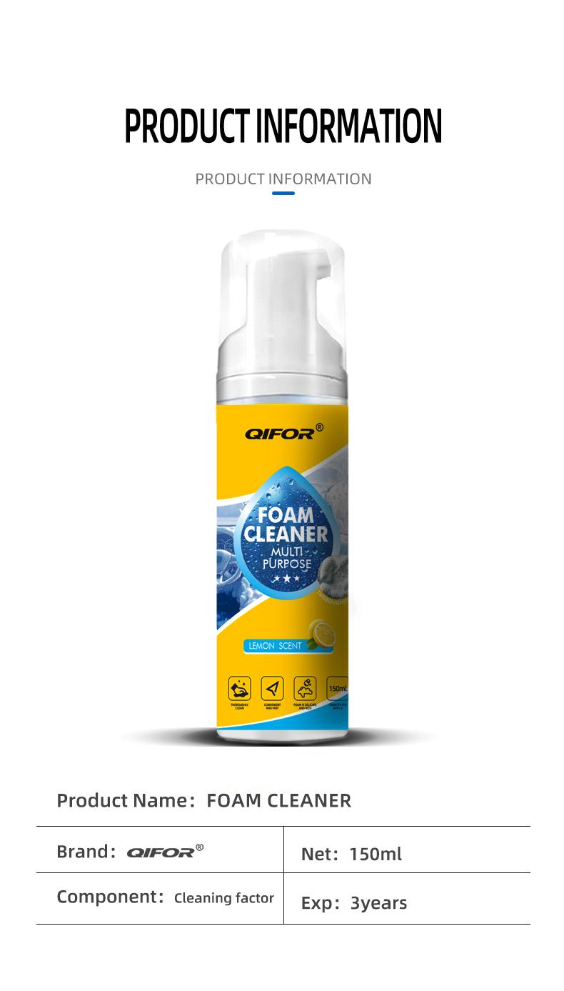 QIFOR All-Purpose Car Interior Cleaner - Multi-Enzyme Foam Spray for Deep Cleaning Seats, Carpets & Dashboard,Foam Cleaner Car,Multi-Purpose Foam Cleaner,Multi-Purpose Foam Cleaner - Fast Grease & Grime Remover - 2026 Viral Car Detailing Kit