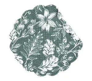 Everview Sage Machine Wash Round Set of 6 Placemats by Valerie