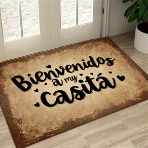 "Home Welcome To My Home" Spanish Welcoming Mat Vintage Floor Mat Stylish Carpet Kitchen Carpet Home Decoration Carpet Decoration Item