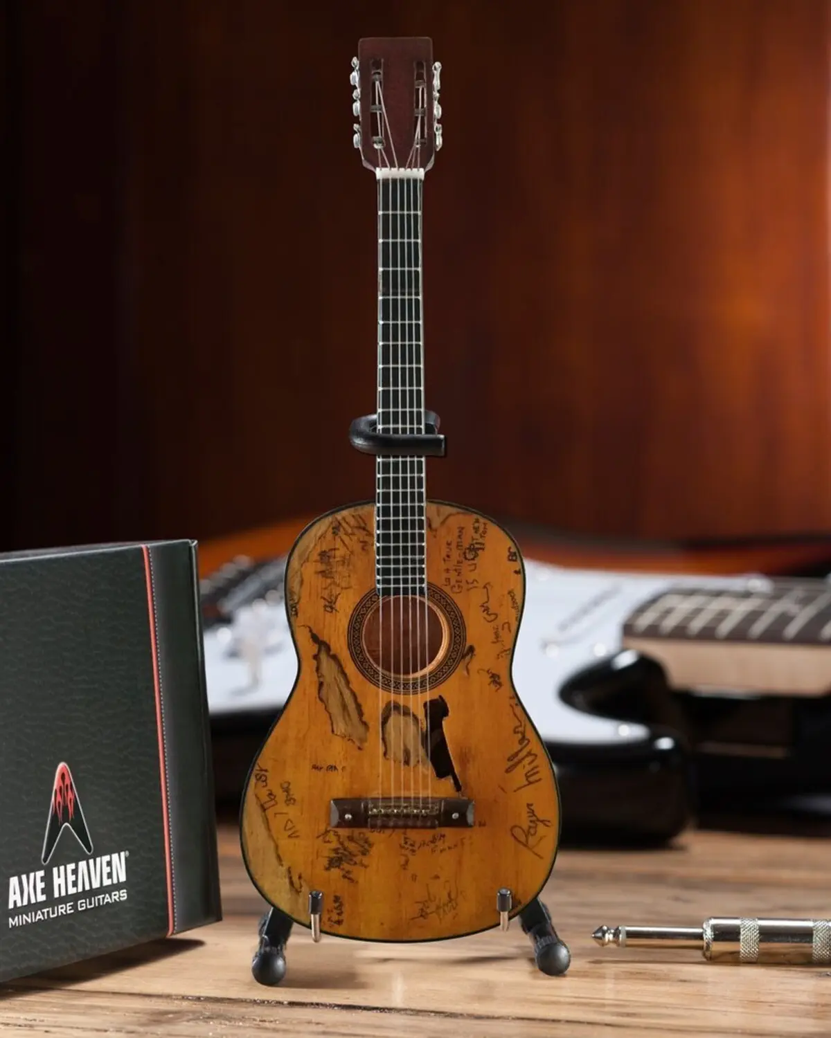Axe Heaven -Willie Nelson - Willie Nelson Signature Trigger Acoustic Mini Guitar Replica Collectible  [Collectible Figurine/Statue/Bust] figurine/statue, Collectible
