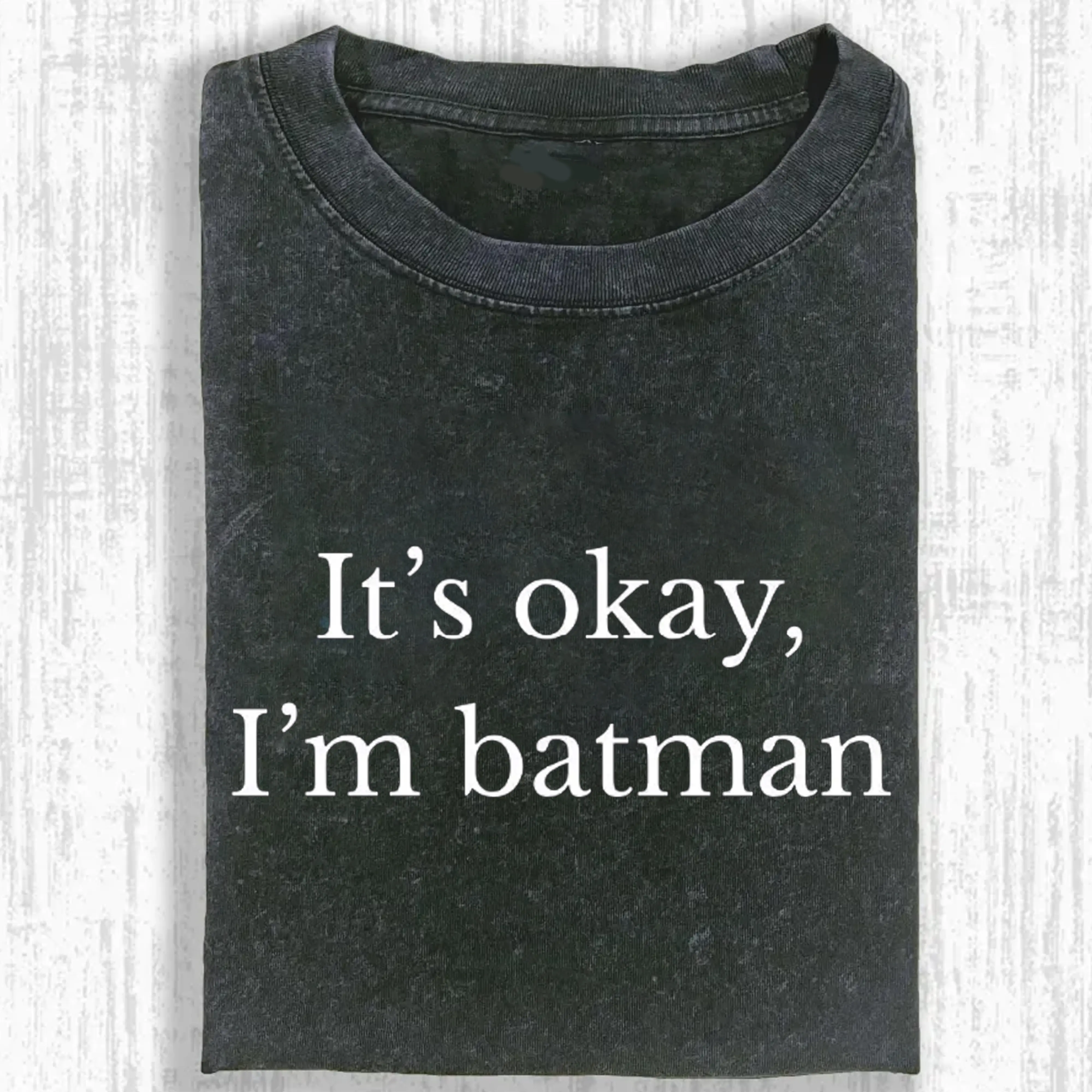 Retro Batman Dark Humor Slogan Tee Unisex Oversized Streetwear Vintage Fan Top