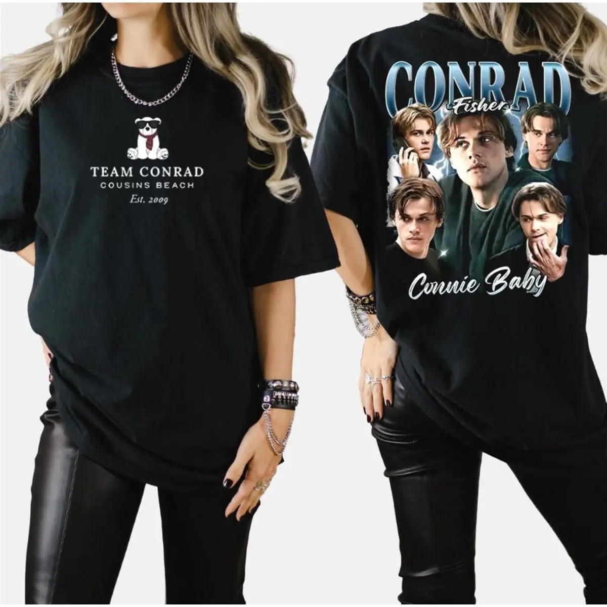 Team Conrad Two Sides Tshirt, Conrad Fisher Shirt, The Summer I Turned Pretty, Cousins Beach Tee, Movie Y2k Tee, Unisex Short Sleeve Tee, Crew Neck Graphic T-Shirt