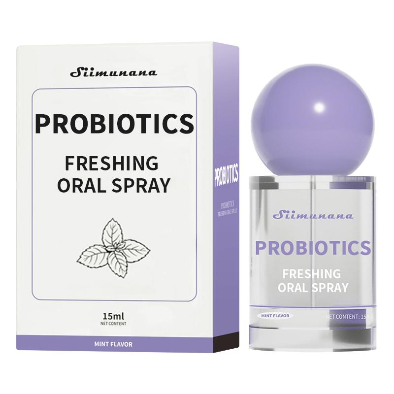 1/2/3 Packs Probiotic Oral Spray, Long-Lasting Fresh Breath Spray with Probiotics, Alcohol-Free & Sugar-Free Formula for Oral Care, Portable Travel Size Mouth Freshener, 15ml