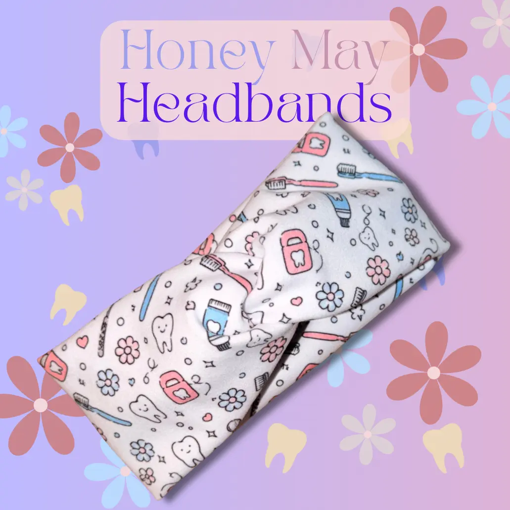 Dental Daydream Headbands- 4 Inch- Buttons NOT Included***