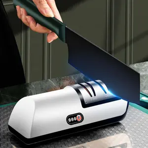 Electric Knife Sharpener, 2-speed Adjustable Knife Sharpening Tool, Professional Knife Sharpening Machine for Home Kitchen, Household Kitchen Tools