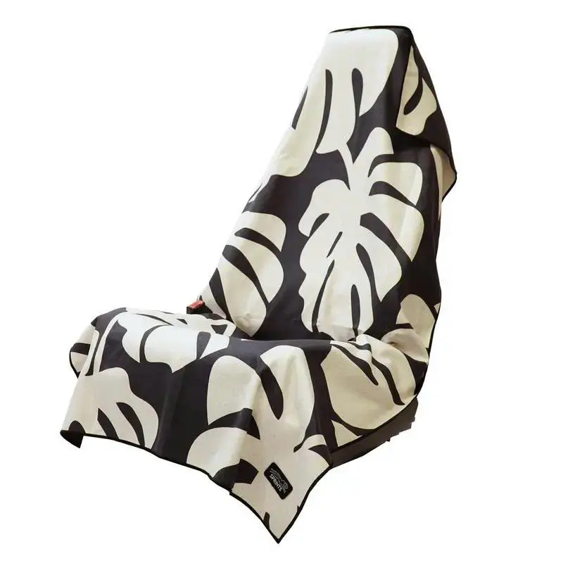 Monstera of Races Past Car Seat Cover Towel – Full Size Quick Dry Athletic Towel, Sweat Seat Protector for Running, Gym, Beach & Travel