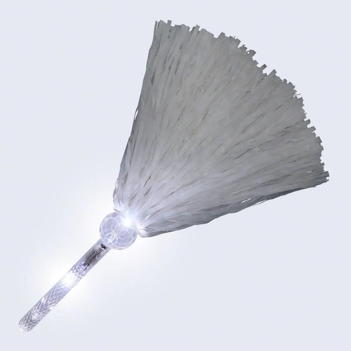 White LED Light Up Pom Poms (2 Pack)