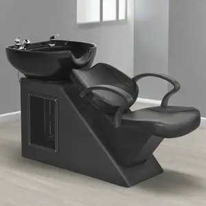 BarberPub Shampoo Chair, Ceramic Bowl Backwash Sink Barber Chair for Salon 9020
