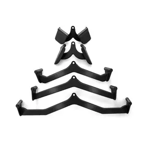 LAT Pull Down Bars Attachment Set, Triangular Stability LAT Pulldown Attachments for Whole Back Training, Non-Slip Cable Machine Attachment for Gym Home Workout