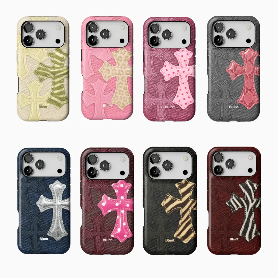 BLUNT Brand Phone Cases - Gothic Cross for iPhone 18 17 16 15 14 13 12 11 Series, Gothic Cross Phone Case, Trendy Phone Case, Shockproof Protection, Gift for Her