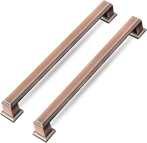 7-1/2 Inch Antique Copper Cabinet Pulls: 20 Pack Modern Vintage Zinc Alloy