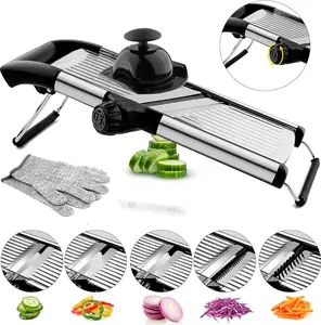 Mando line Slicer, Mando line Food Slicer for Kitchen, Mando line, Potato Slicer, Vegetable Chopper, Adjustable Stainless Steel