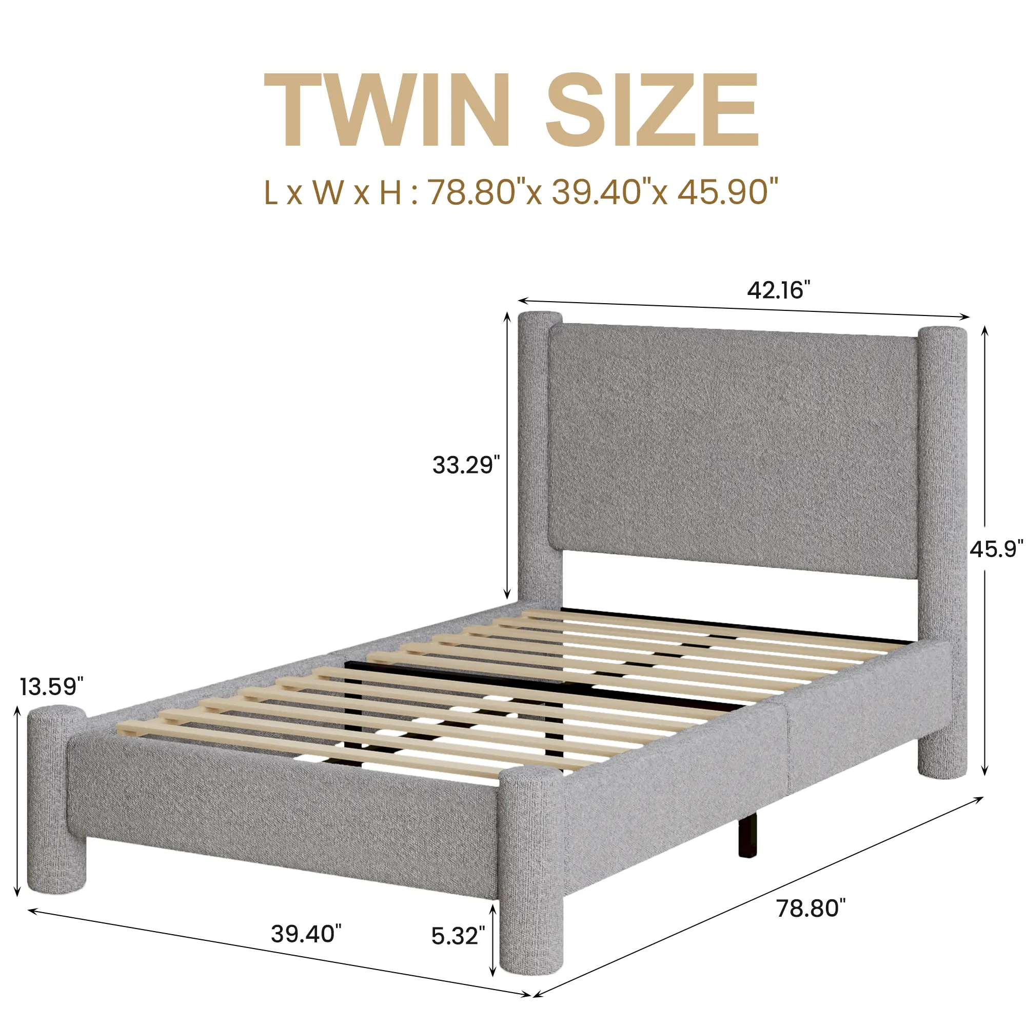 Twin Size Gray