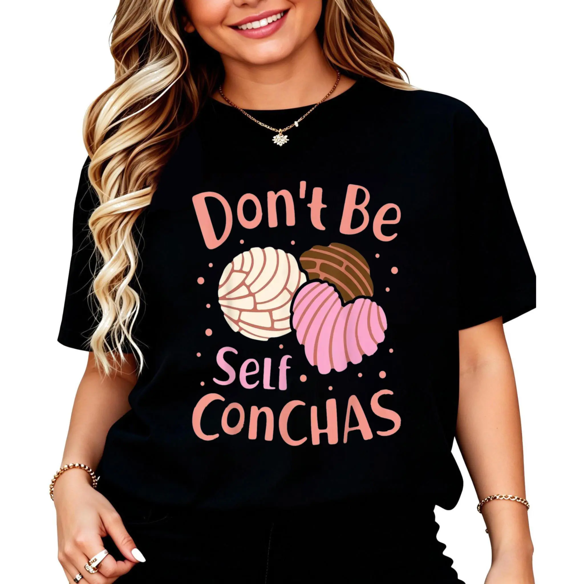 Don't Be Self Conchas Valentines Day Mexican Mexican Food T-Shirt