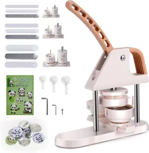 GARVEE 3-in-1 Multi-Size Button Press Kit with 300 Parts & Accessories, Ergonomic Arc Handle DIY Craft Machine for School Projects, Party Favors, and Creative Gifts